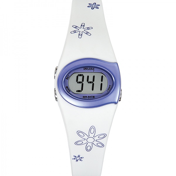 Montre sport Tekday femme bleue et blanche 654142 