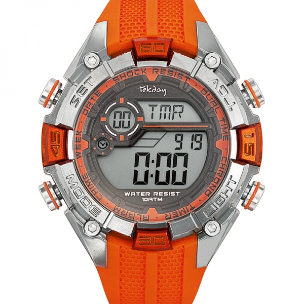 Montre fun Tekday blanche allure sport 654709